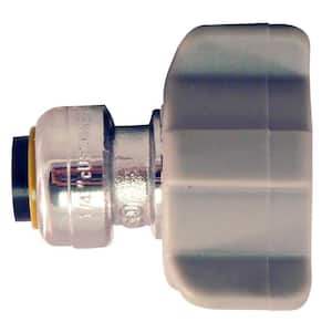 1/4 in. (3/8 in. ) Chrome Plated Brass Push-To-Connect x 1/2 in. Faucet Connector