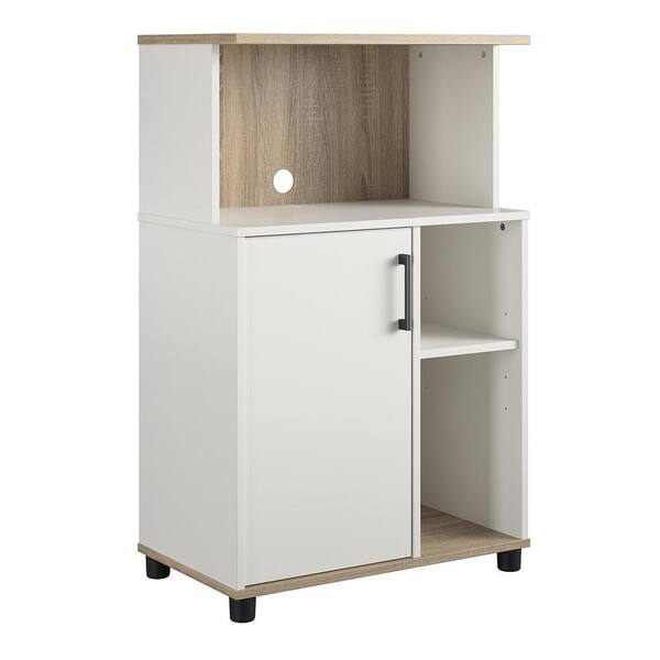 Systembuild Langham Microwave Stand White Hd91966 Systembuild Langham Microwave Stand, Microwave Stand With Storage Home Depot