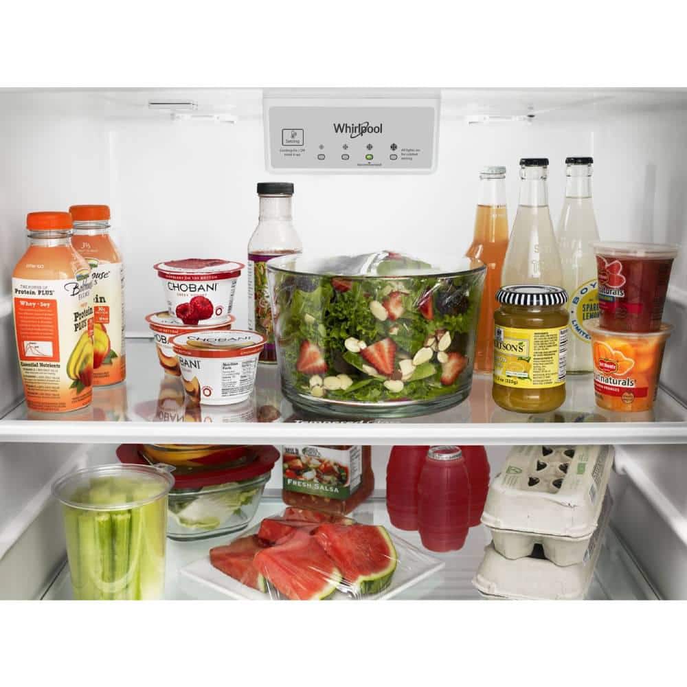 Black Freestanding Top-Freezer Refrigerator with Ice Maker, 17.7 cu. ft.