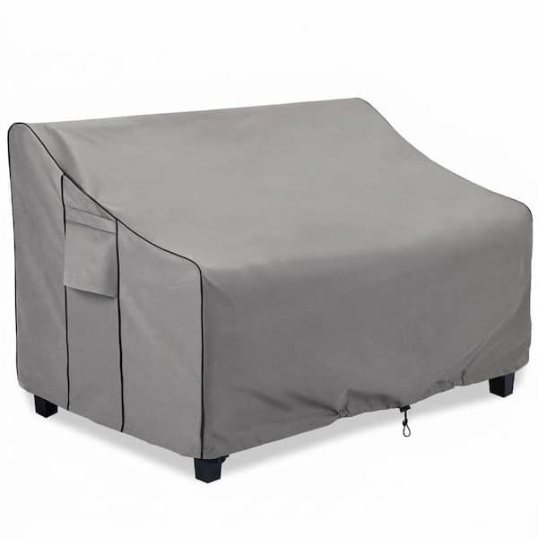 Waterproof Outdoor Patio Sofa Cover Beige 3-Seater Weather Resistant 600D Oxford Windproof Furniture Cover