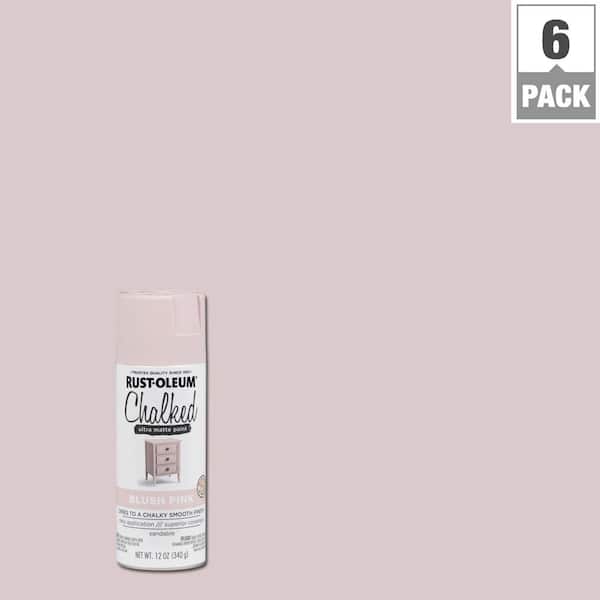 Rust-Oleum 12 oz. Chalked Blush Pink Ultra Matte Spray Paint (6-Pack)