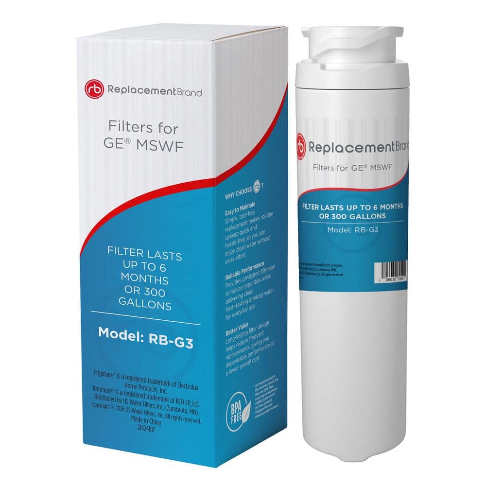 ReplacementBrand MSWF Comparable Refrigerator Water Filter RB-G3