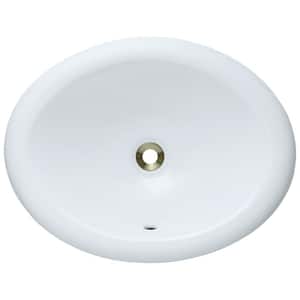 Glacier Bay Aragon Self-Rimming Drop-In Bathroom Sink in White 13-0012-4WHD