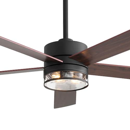 Primo 65-Inch Traditional Ceiling Fan with 5 Dual-Finish Plywood Blades, 7´´ &15´´ Downrods, DC Motor & Remote Control Lighting
