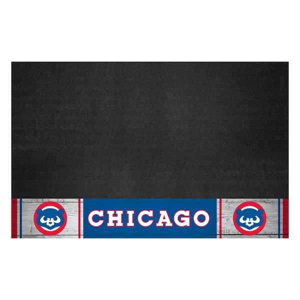 FANMATS 42 in. Chicago Cubs Vinyl Grill Mat