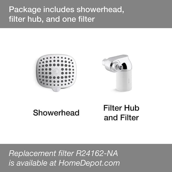KOHLER Aquifer Shower Water Filtration System in Polished Chrome  K-R24612-CP - The Home Depot