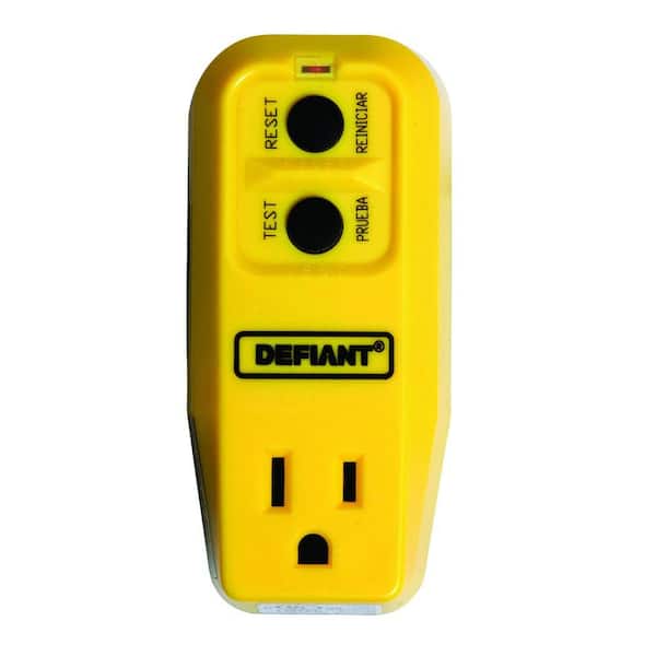 Defiant Plug-In GFCI Adapter (3-Wire Grounding)