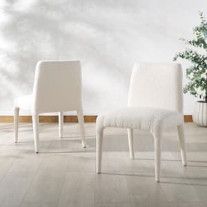 Derrick Ivory 18.9 in. Wood Dining Chair Set of 2