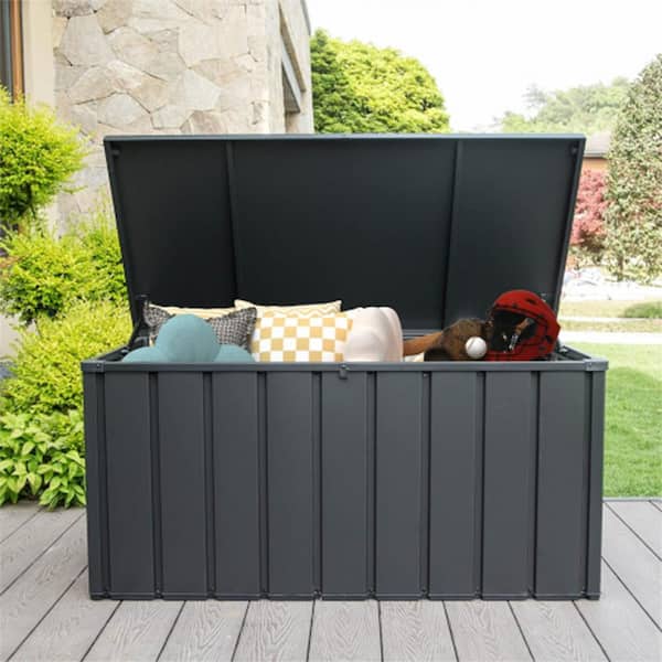 160 Gal. Outdoor Steel Storage Deck Box