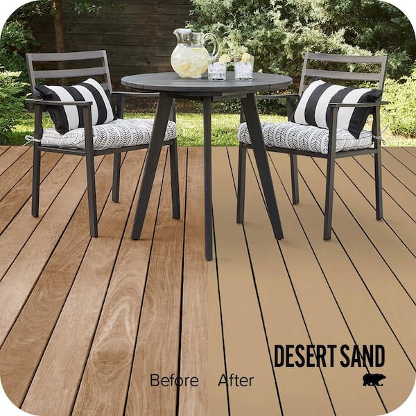 1 qt. #SC-145 Desert Sand Solid Color Waterproofing Exterior Wood Stain and Sealer