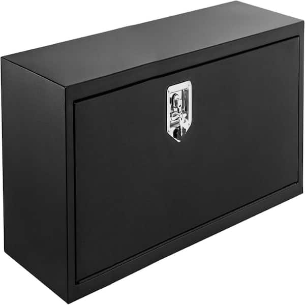 36x14x16 in. Truck Tool Box, Steel Storage Chest ,Heavy-Duty Black Powder Coated Lockable Organizer for RV, Trailer