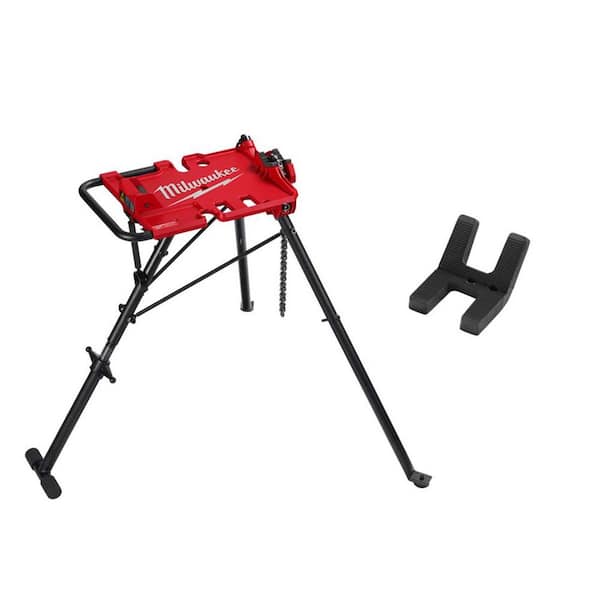 Milwaukee 1/8 in. to 6 in. Portable Leveling Tripod Chain Vise with PVC Coated Pipe Jaw