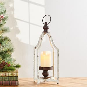 16.50 in. H Small Farmhouse Metal Lantern