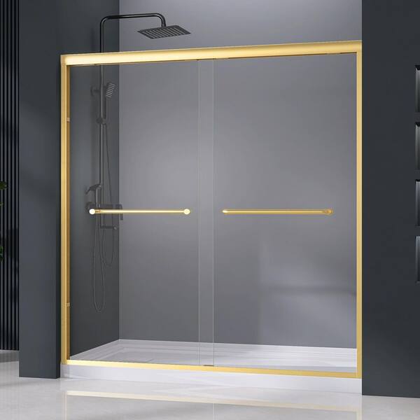 Zeafive 62 to 66 in. W x 72 in. H Double Sliding Shower Door in