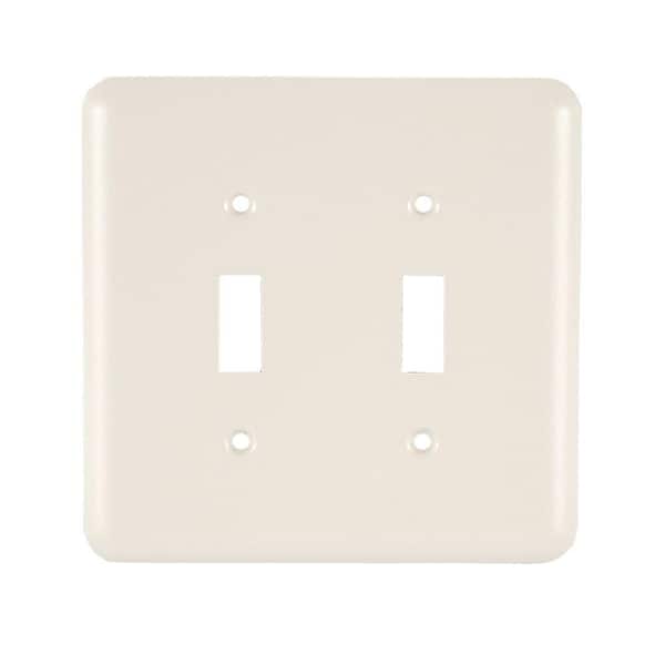 Power Gear 1 Toggle Steel Switch Wall Plate, Ivory