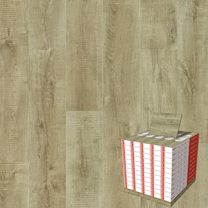 Outlast+ Sesame Walters Oak 12mm T x 7.48 in. W Waterproof Laminate Wood Flooring (1079.65 sq. ft./pallet)