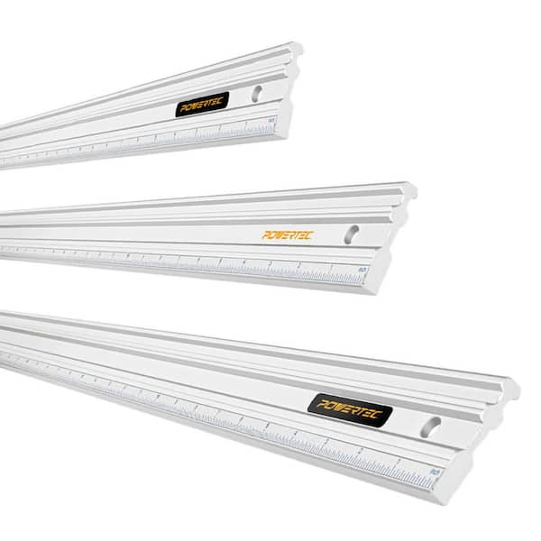 24 in. 38 in. 50 in. Anodized Aluminum Straight Edges Ruler, Metal Straight Edge Machined Flat (3-Pack)