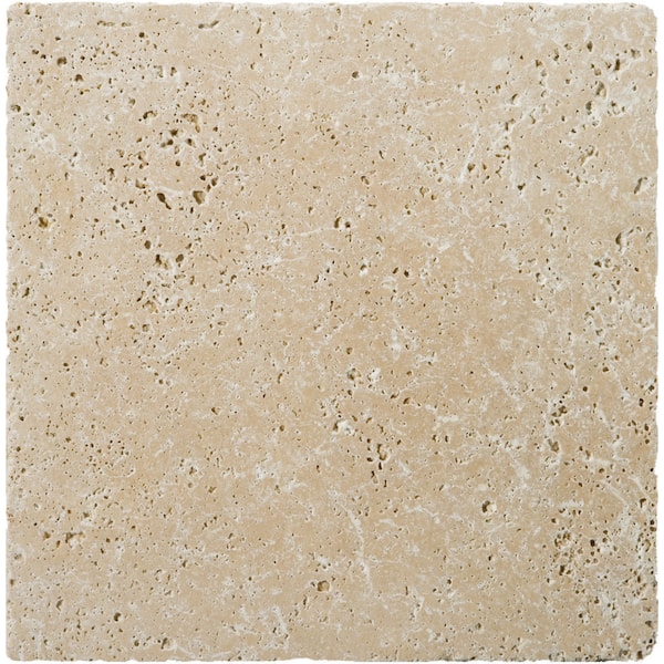 Trav Fontane Tumbled Ivory Classic 3.94 in. x 3.94 in. Travertine Wall Tile