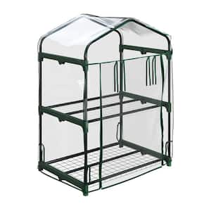 27 in. W x 19 in. D x 37.5 in. H PVC/Steel Clear Mini Greenhouse