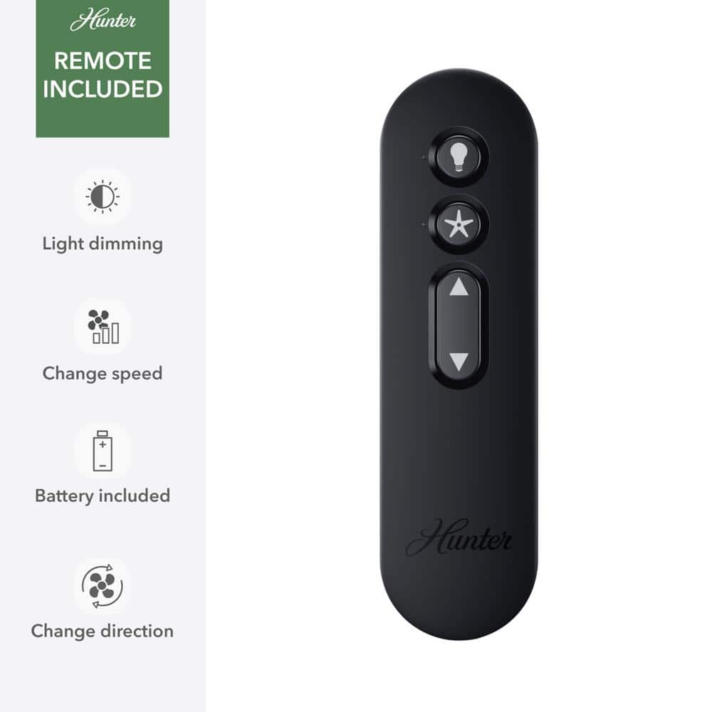 Erling Matte Black 52" Ceiling Fan with LED Light and Remote
