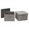 HOUSEHOLD ESSENTIALS 2 Qt, Narrow, Storage Box, Silver Linen, 2 PC 7470-1 -  The Home Depot