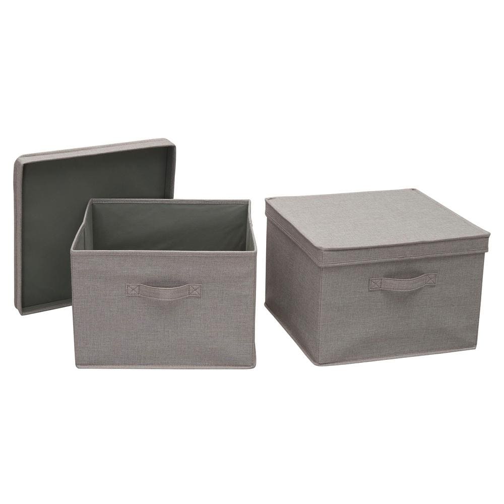 HOUSEHOLD ESSENTIALS 15 in. W x 8.75 in. H Hat Box with White Faux Leather  Lids and Scroll Design (Set of 3) 629-1 - The Home Depot
