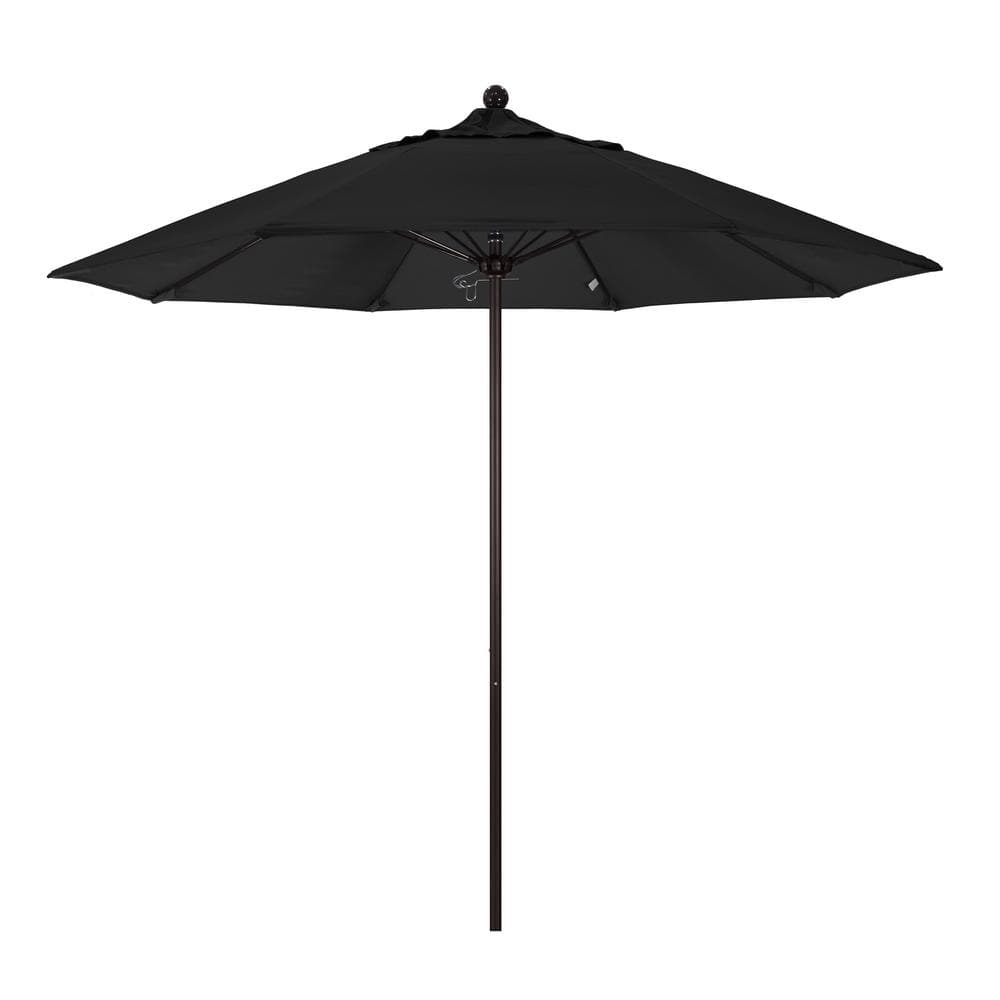 9 ft. Bronze Aluminum Commercial Market Patio Umbrella with Fiberglass Ribs and Push Lift in Black Olefin price history on PriceWatchPro