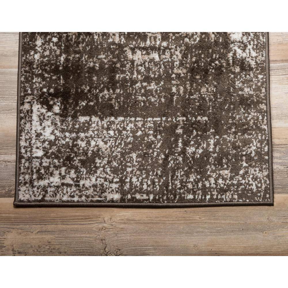 Sofia Brown and Ivory Low Pile Runner Rug