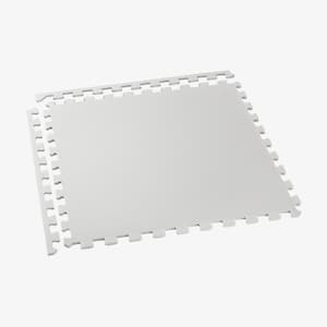 White 24 in. W x 24 in. L x 3/8 in. Thick Multipurpose EVA Foam Exercise/Gym Tiles 25 Tiles/Pack 100 sq. ft.