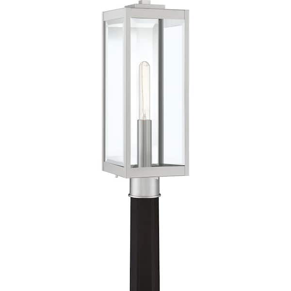Quoizel Westover 1-Light Stainless Steel Outdoor Post Lantern