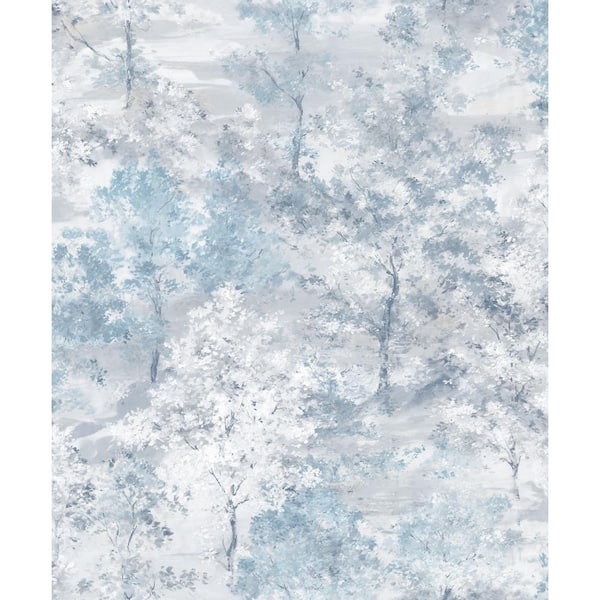 Unbranded Global Blue Fusion Nordic Trees Wallpaper