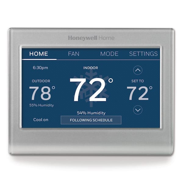 Honeywell Home Wi-Fi Smart Color 7-Day Programmable Smart Thermostat with Color-Changing Touchscreen Display