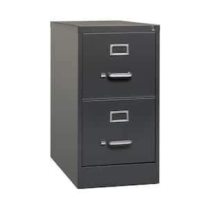 26.5 in. D 2-Drawer Charcoal Metal Letter Width 15 in. W Vertical File Cabinet, Commercial Grade