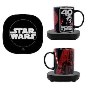 Star Wars 'Return of The Jedi' 40th Anniversary Black Single-Cup Coffee Mug with Mug Warmer for Your Drip Coffee Maker