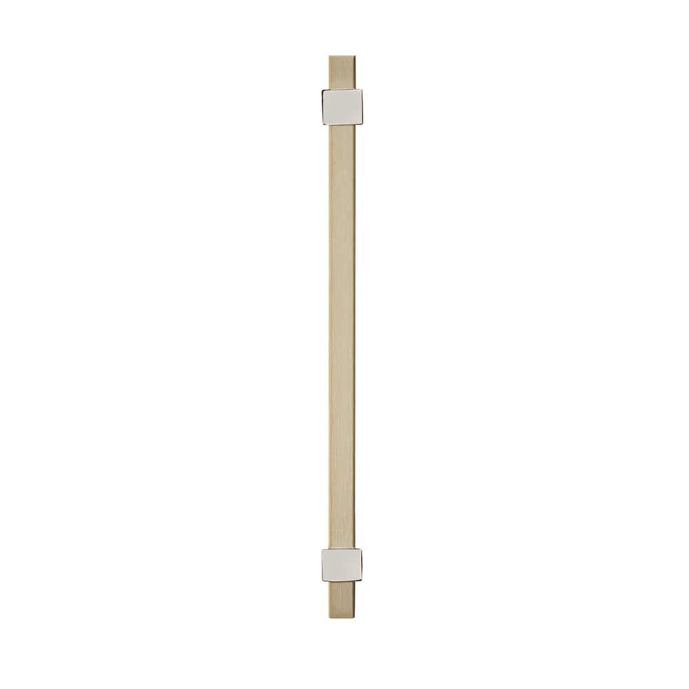 Silver Champagne and Polished Chrome Modern Cabinet Pull Bar