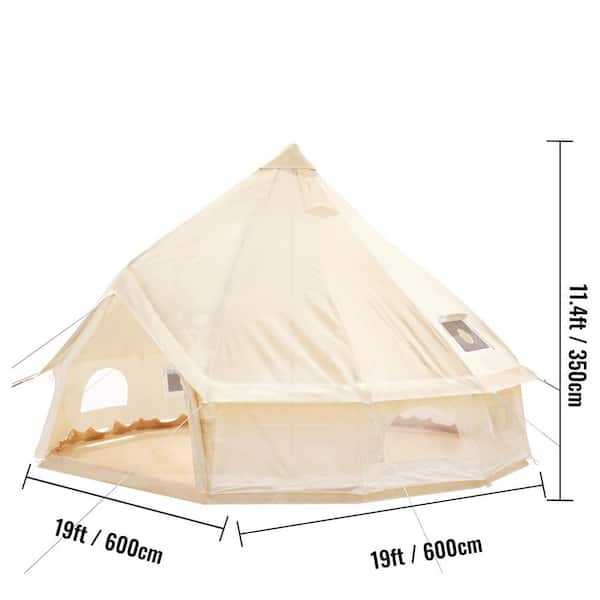 12 Person Outdoor Camping Yurt Large Family 4-Season Waterproof Glamping Tent 