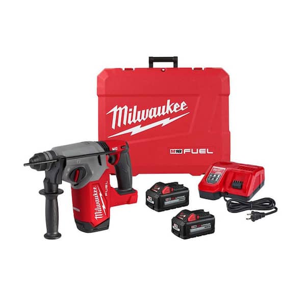M18 FUEL 18V Lithium-Ion Brushless 1 in. Cordless SDS-Plus Rotary Hammer Kit w/ Two 6.0 Ah Batteries & Safety Glasses