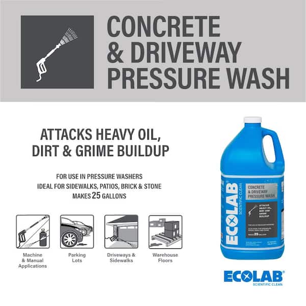 1 Gal. Outdoor Concrete and Driveway Pressure Wash Construction Grade Concentrate Cleaner