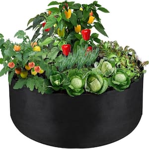 Large 100 Gal. Grow Bag For Growing Herbs Flowers Vegetables Potato Plants (50 in. D x 12 in. H, Black)