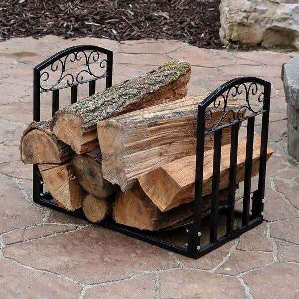 Sunnydaze 24 in. Decorative Firewood Log Rack Holder QX-2DLH