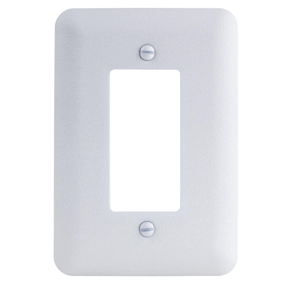 1-Gang Rocker Midway/Maxi Sized Metal Wall Plate, White (Textured/Paintable Finish) price history on PriceWatchPro
