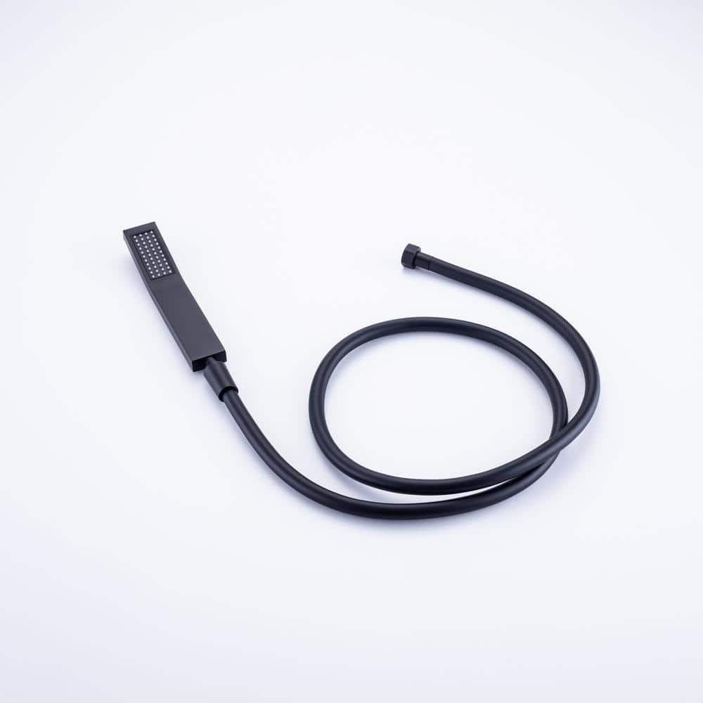 Matte Black Dual Function Square Rain Shower System