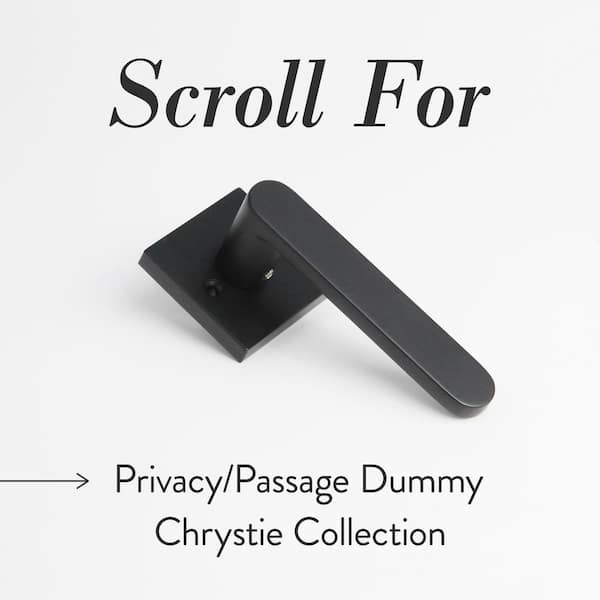 McBowery Chrystie Matte Black Double Dummy Modern Door Lever MB