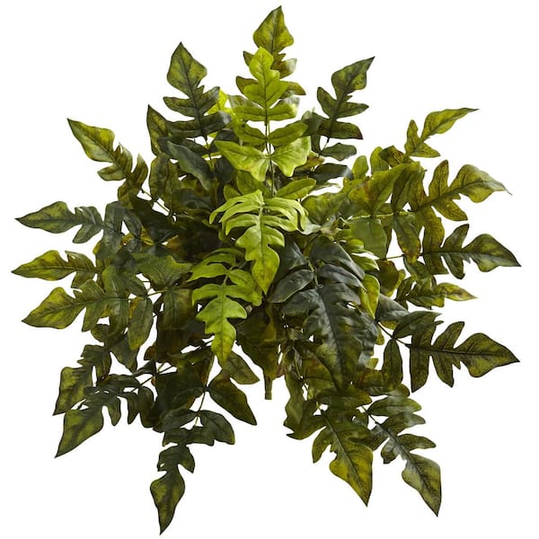 Nearly Natural Indoor 24 in. Holly Fern Artificial Plant (2-Set)