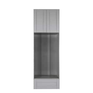 Anchester Assembled 30 in. x 90 in. x 27 in. Double Oven Cabinet in Light Gray