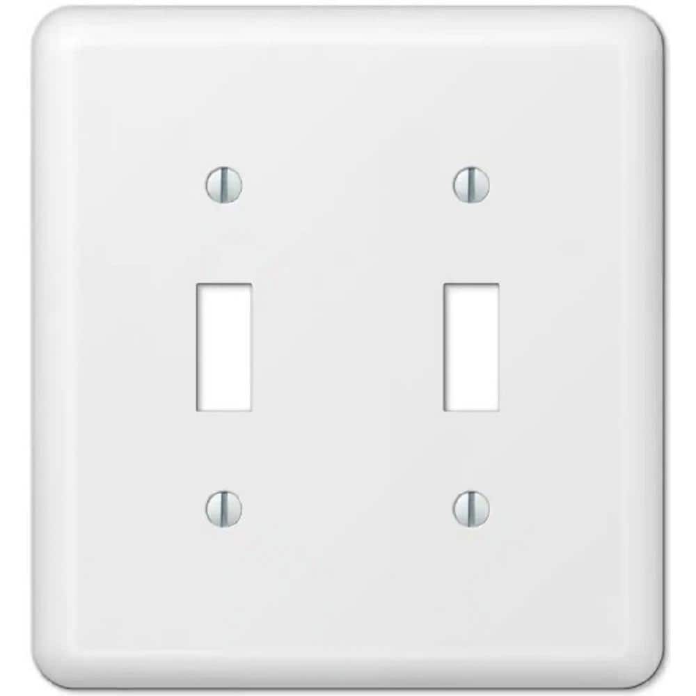 Declan 2-Gang White Toggle Steel Wall Plate price history on PriceWatchPro