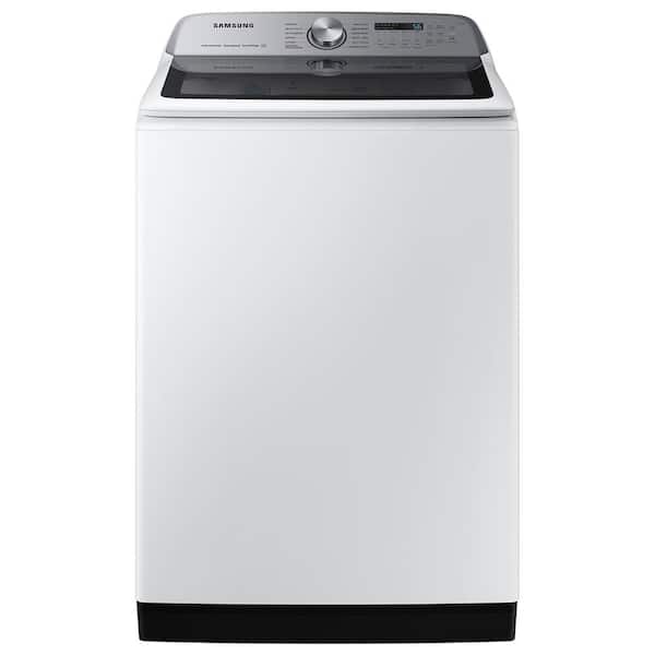 Samsung 5.1 cu. ft. Large Capacity Smart Top Load Washer with ActiveWave Agitator and Super Speed Wash in White