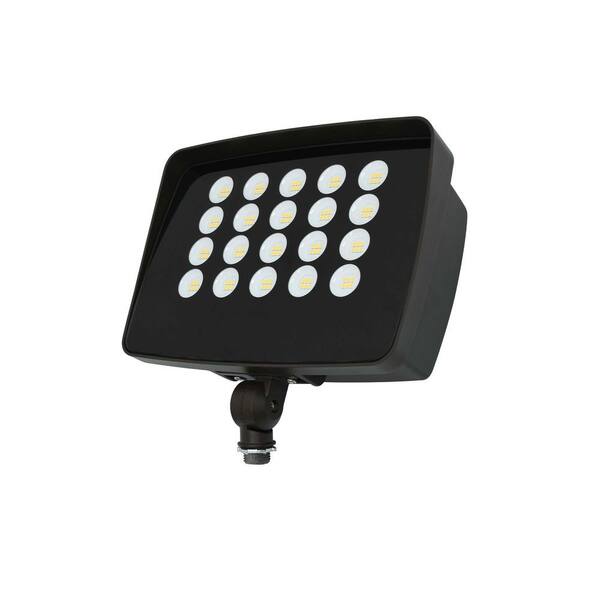 Commercial Electric 250w Equivalent Integrated Led Bronze Outdoor High Output Flood Light 9500