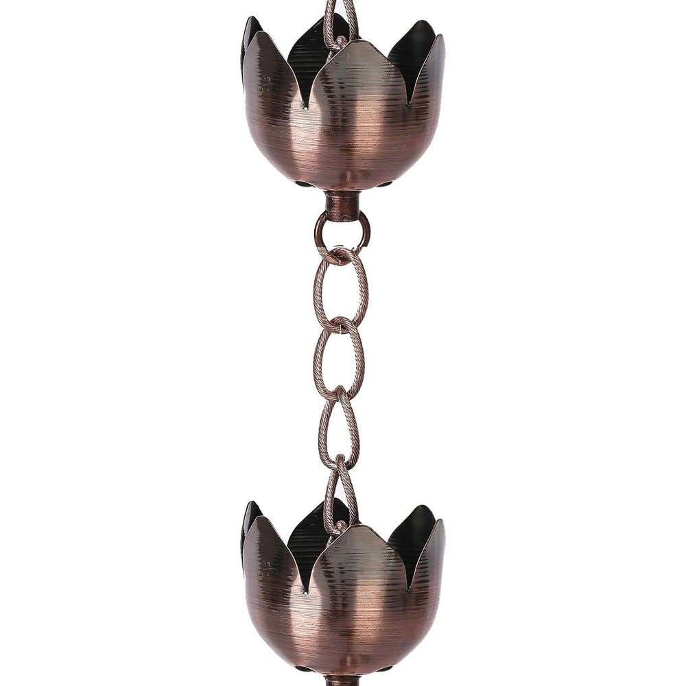 Phewnyzo Rain Chain Decoration 6 ft. Metal Downspout for House