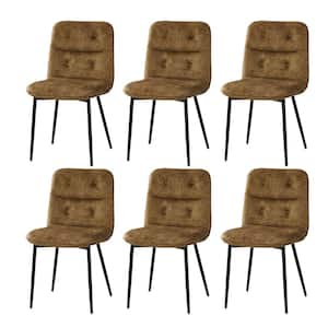 Chris Brown Modern Tufted Upholstered Dining Chair with Metal Legs Set of 6